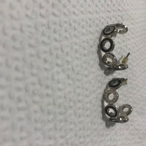 Coach Black hoop Earrings